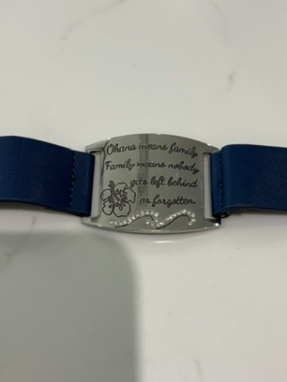 Disney Lilo & Stitch Ohana Quote Bracelet